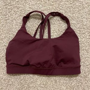 Lululemon burgundy sports bra size 6